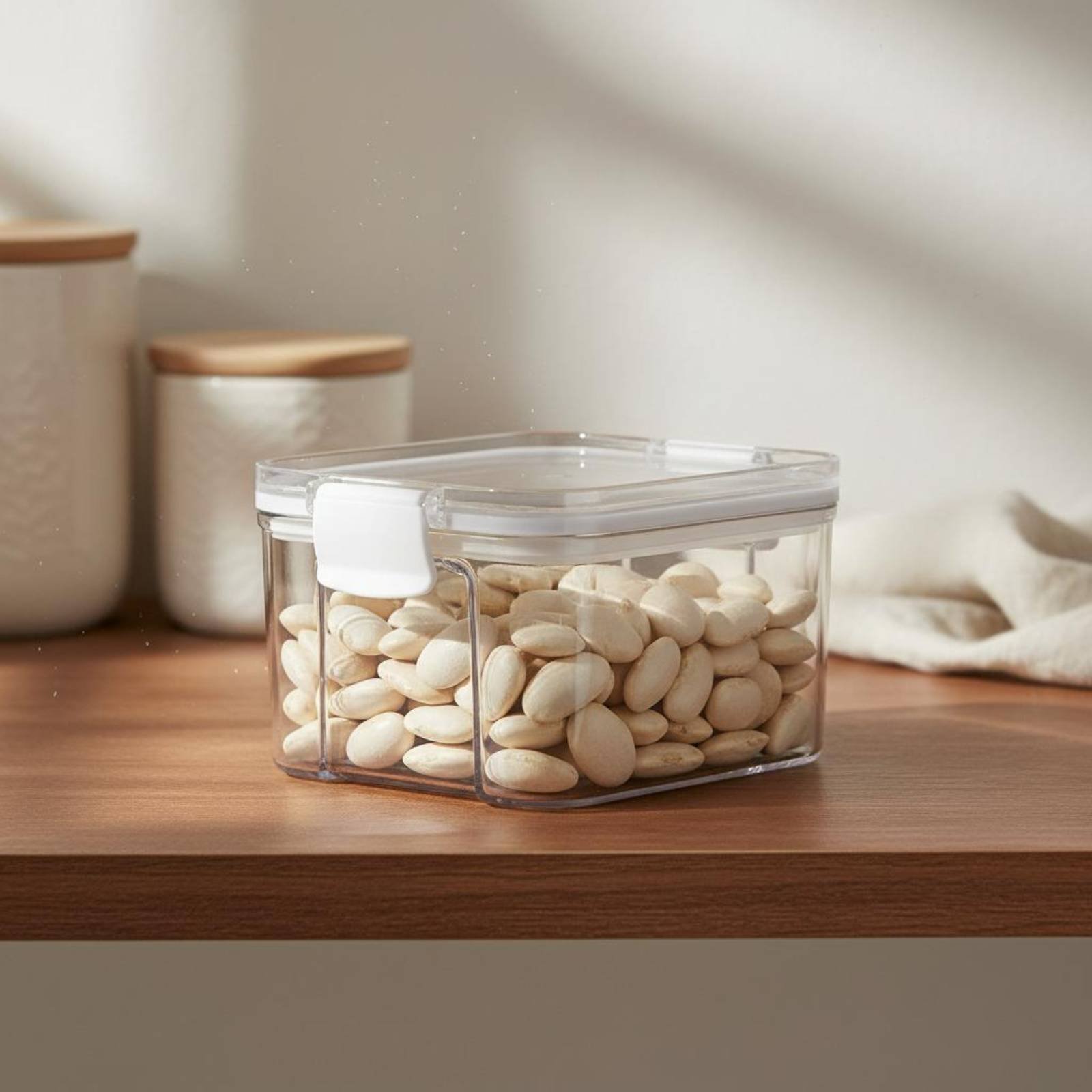 Food Storage Containers - 気密食品保存容器、防湿密閉穀物保存瓶、透明プラスチックキャニスター、カウンター用