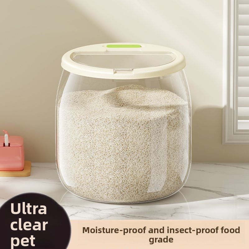 Food Storage Acrylic Containers - 家庭用米びつ 密閉式 食品グレード 米びつ 防虫 収納バケツ