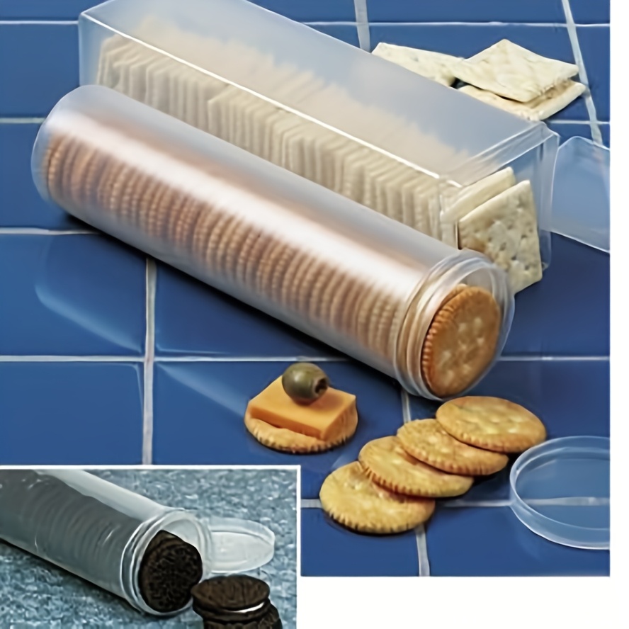 Food Storage Square Containers - 透明な長方形の密閉食品保存容器（蓋付き）- 再利用可能なプラスチック製キッチンオーガナイザーボックス（パスタ、ビスケット、スナック用）