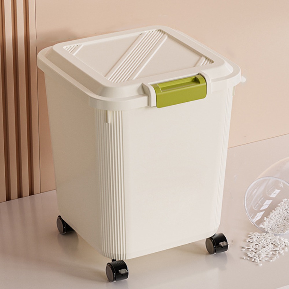 Food Storage Large Plastic Containers - 防虫米収納ボックス 車輪付き 15/25 KG 米バケツ 大容量