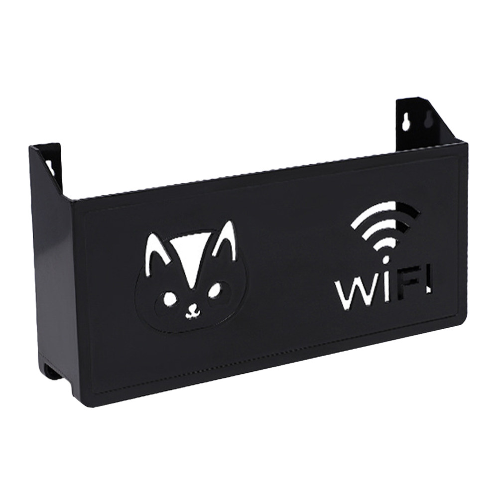Food Storage Organizer - ルーターハイダーボックス 壁掛け式WiFiオーガナイザー 省スペース メッシュ通気デザイン ケーブル管理 ルーター用装飾収納