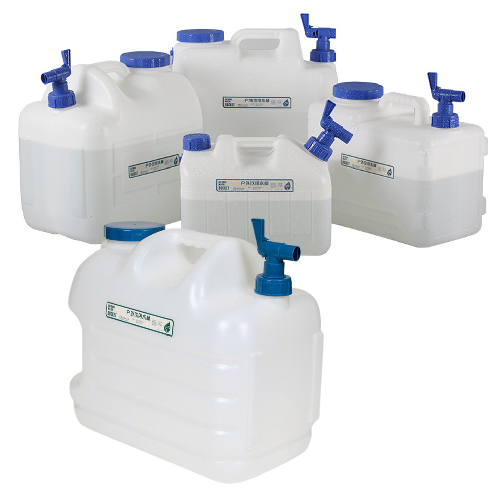 Food Storage For Long Term - 食品グレードの水貯蔵容器 長期保存用 お出かけ キャンプ 釣り用 回転式蛇口デザイン