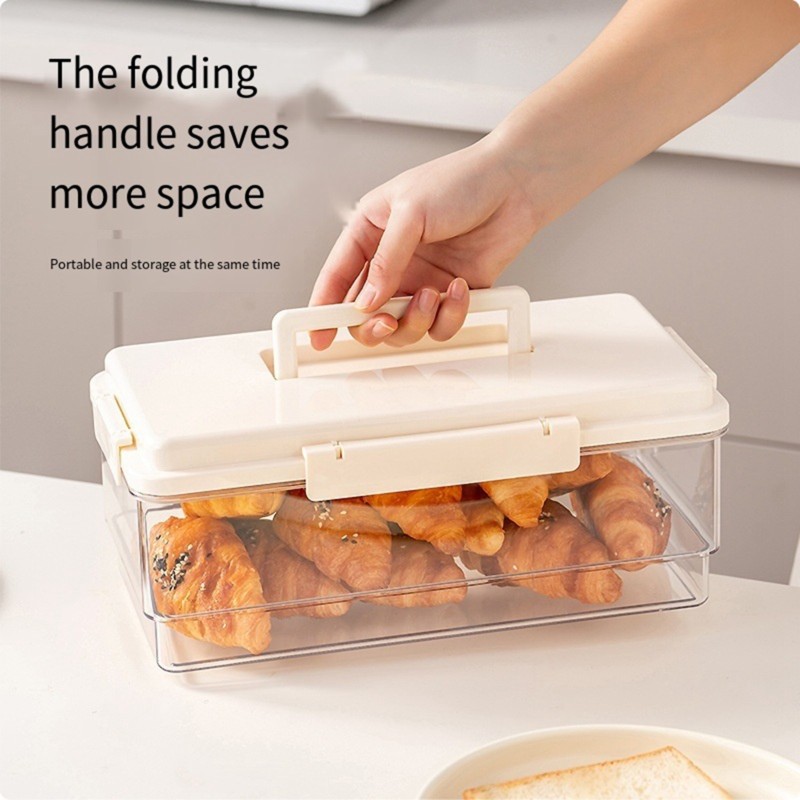 Food Storage Large Plastic Containers - 【A93Z!】大容量プラスチック製パン保存箱-食品グレードの鮮度保持容器