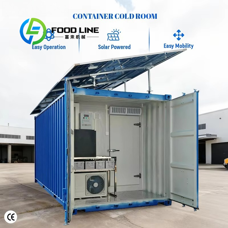 Food Storage Zone - 20フィート業務用ソーラーコンテナ冷蔵室、太陽エネルギーによる電力費削減、一時的な飛行中の食品冷蔵ゾーン向け