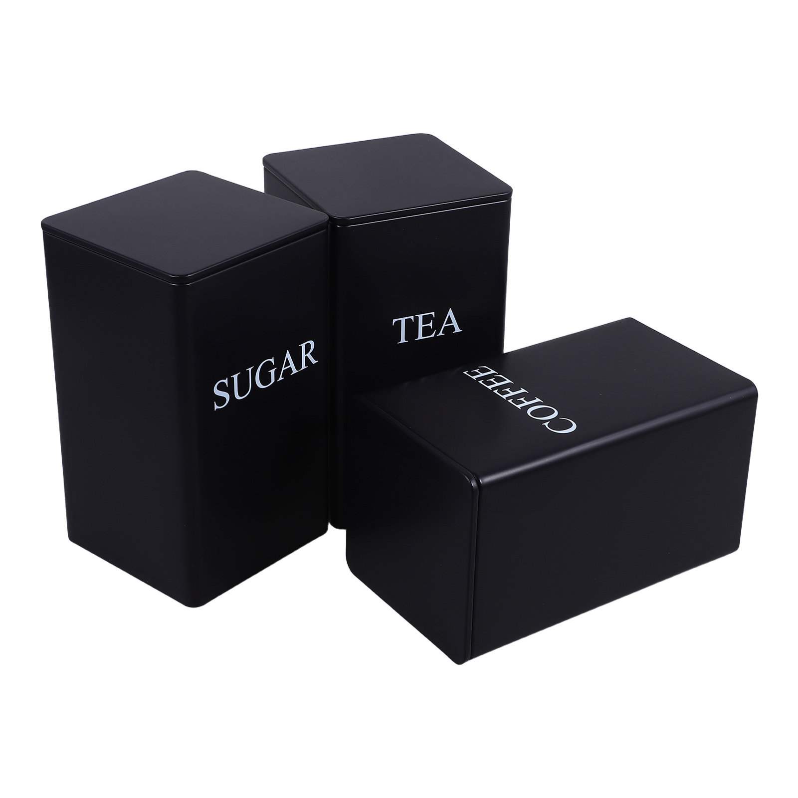 3個セット 密閉型金属製キッチンキャニスター 正方形 コーヒ - Food Storage Square Containers のレビューと価格