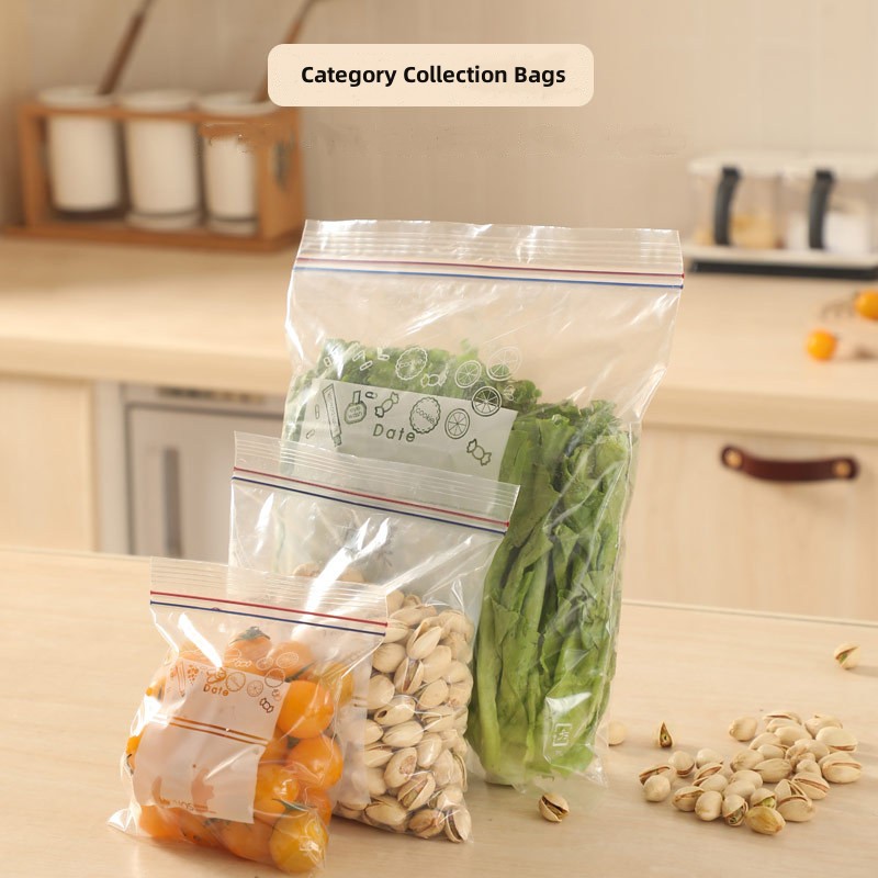 再利用可能なジップロックバッグ食品グレード透明保存袋冷蔵庫鮮 - Food Storage Zip Lock Bags のレビューと価格
