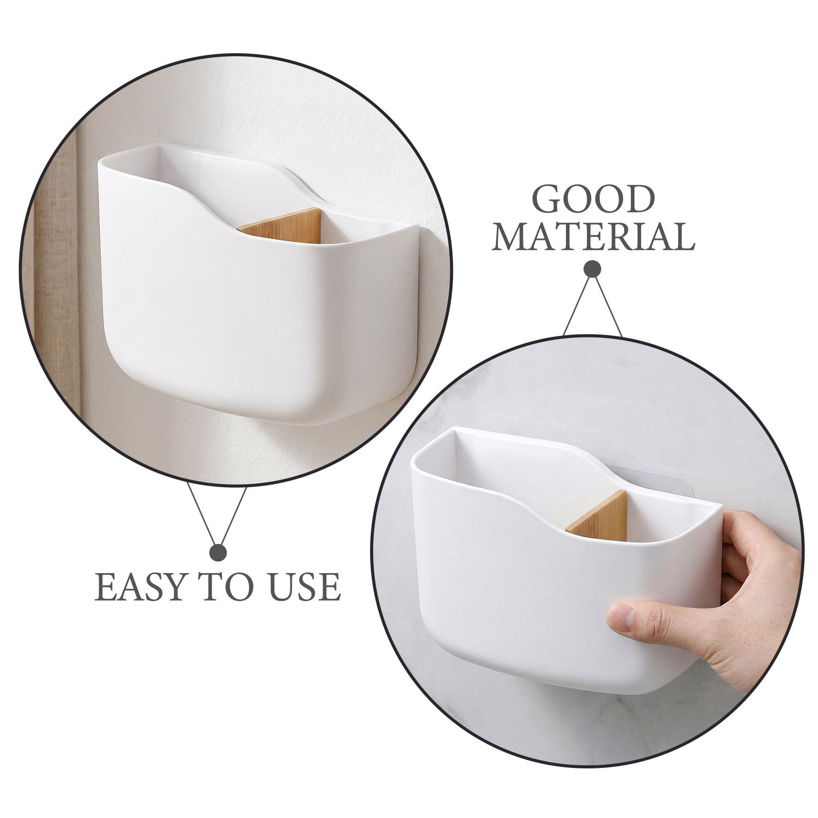 3個入りリモコンホルダー 壁掛けオーガナイザー 竹製仕切り  - Food Storage Organizer のレビューと価格
