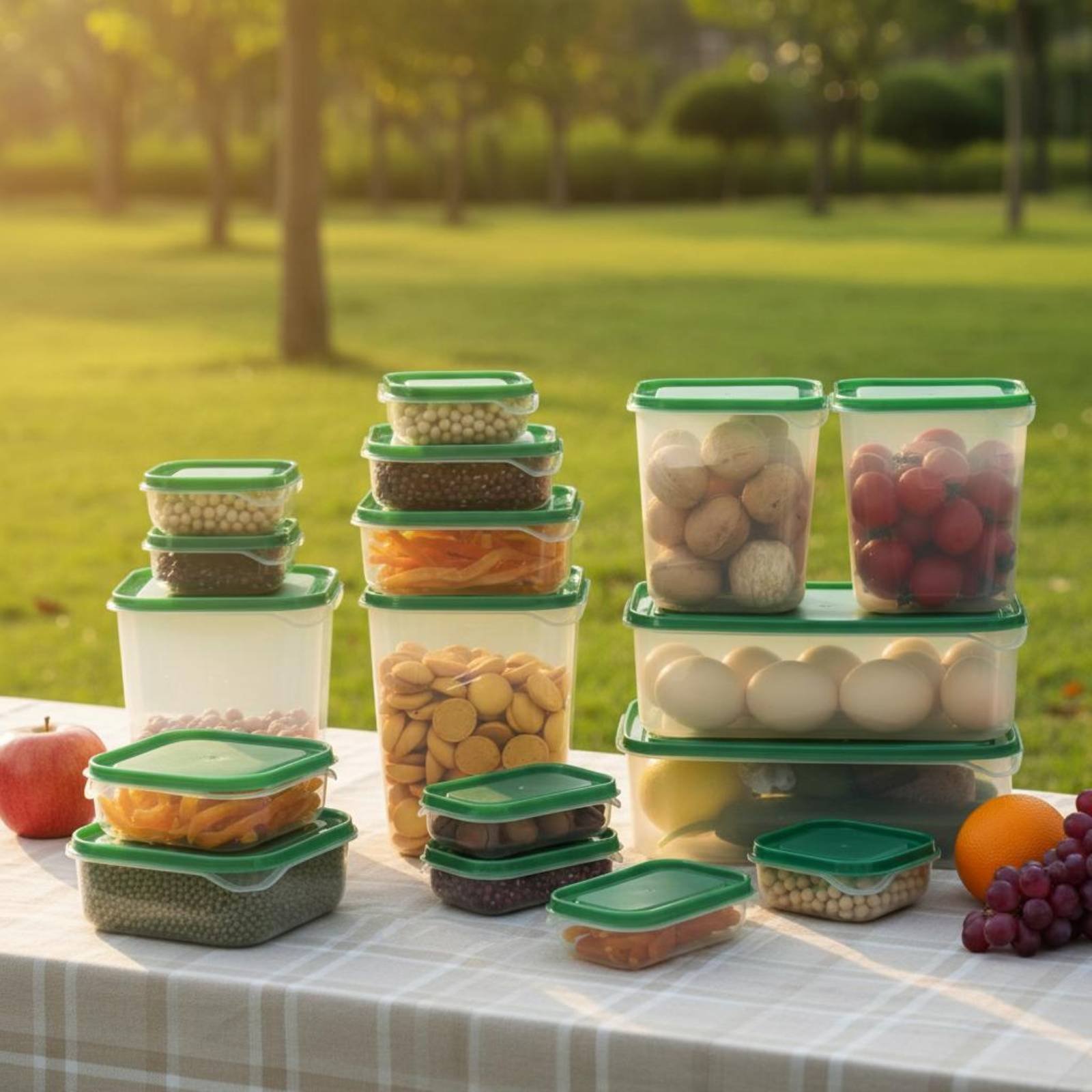 17個入り冷蔵庫収納ボックスセット、漏れ防止プラスチック食品 - Food Storage Containers のレビューと価格