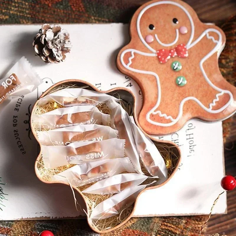 クリスマス装飾クリエイティブ収納ボックスジンジャーブレッドマ - Xmas Food Storage Containers のレビューと価格