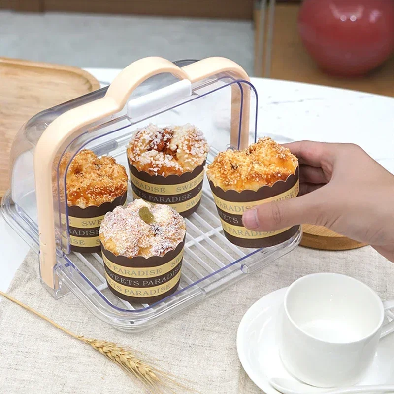 多目的透明収納ボックス、ケーキパンペストリーキャリア、防塵フ - Food Storage Acrylic Containers のレビューと価格