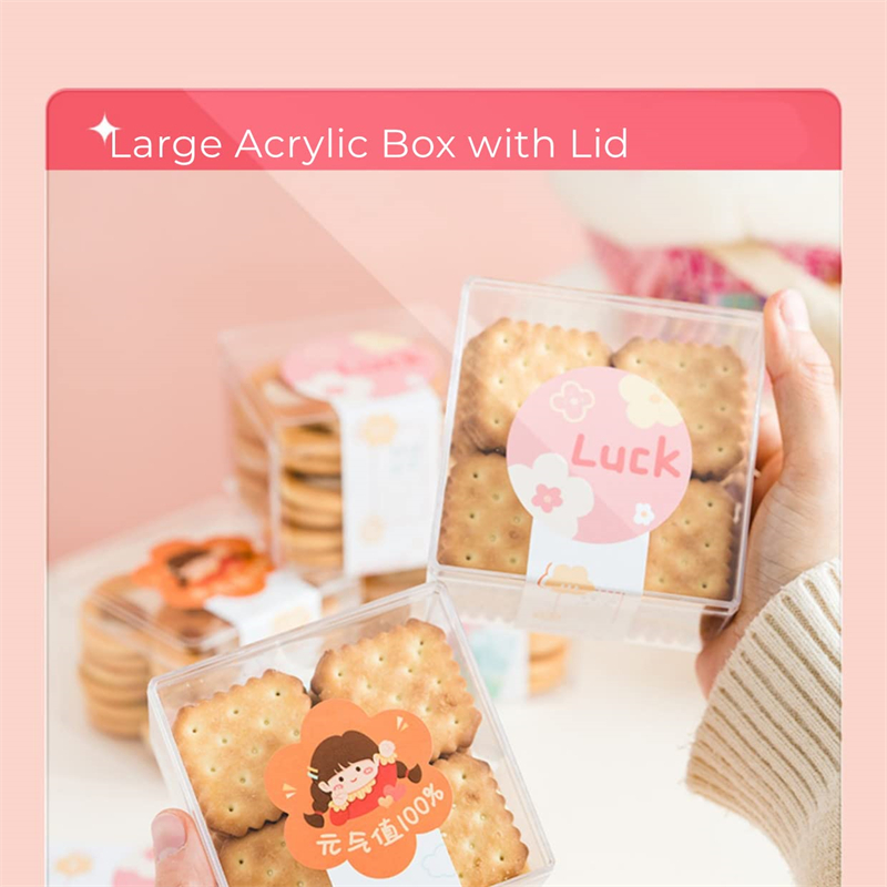 カバー付き透明アクリルボックス,プラスチック製オーガナイザー - Xmas Food Storage Containers のレビューと価格