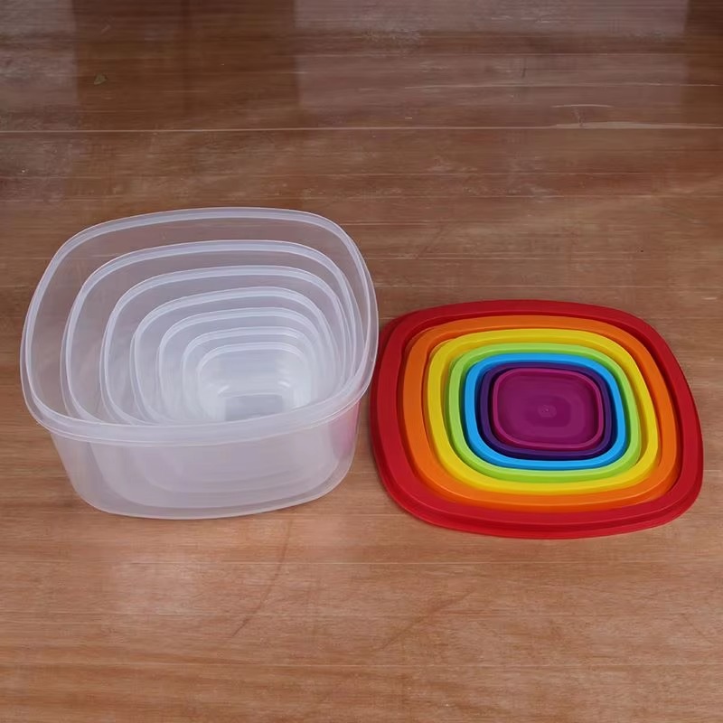 レインボー 7個入り プラスチック製食品保存容器 - Food Storage Containers のレビューと価格