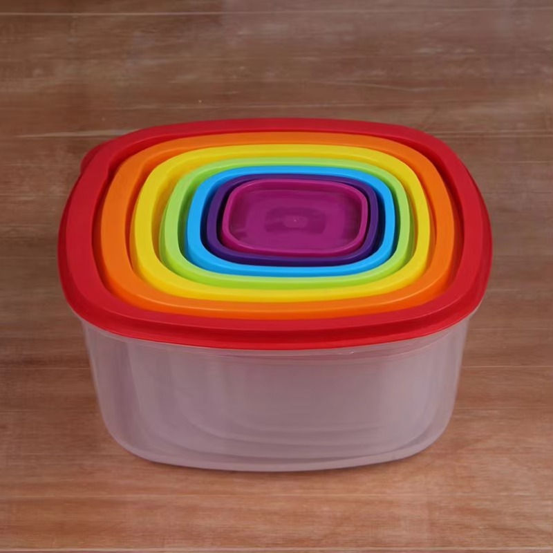 レインボー 7個入り プラスチック製食品保存容器 - Food Storage Containers のレビューと価格