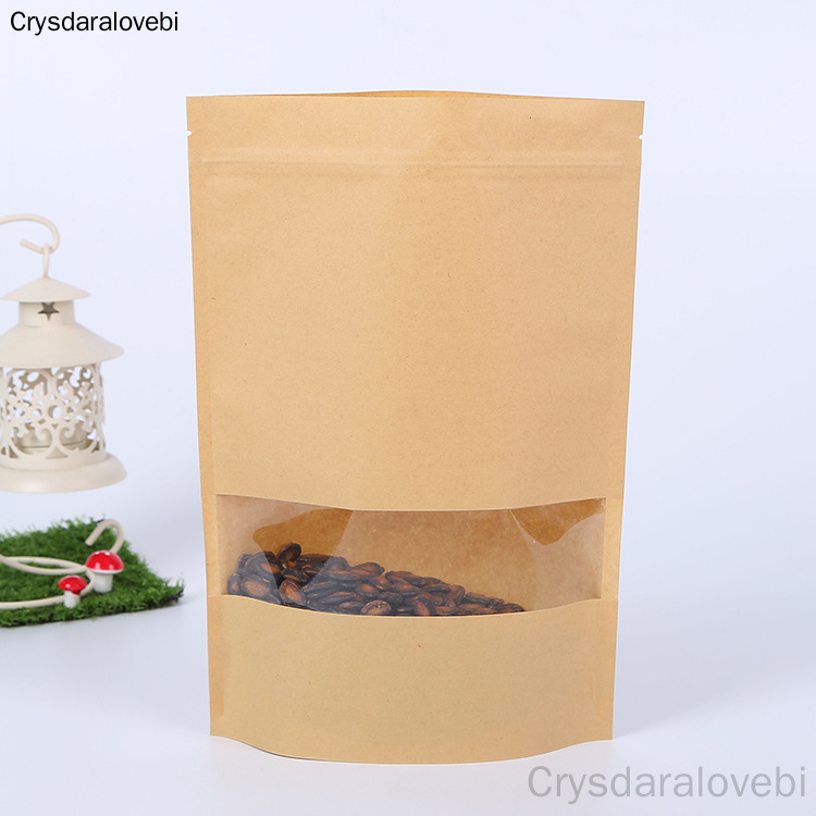 クラフト紙の窓袋,ジッパー式クロージャー,ギフト用,ドライフ - Food Storage Ziploc Bags のレビューと価格