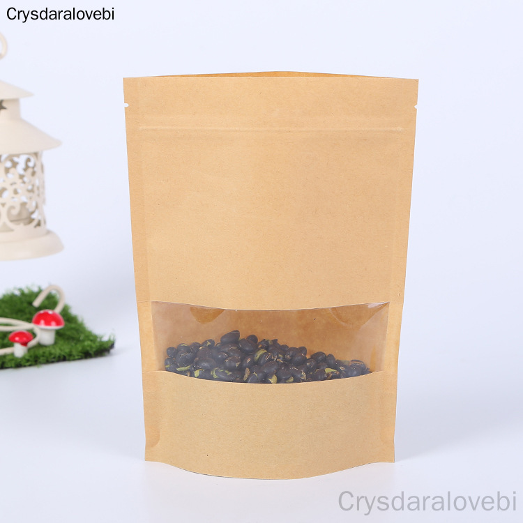 クラフト紙の窓袋,ジッパー式クロージャー,ギフト用,ドライフ - Food Storage Ziploc Bags のレビューと価格
