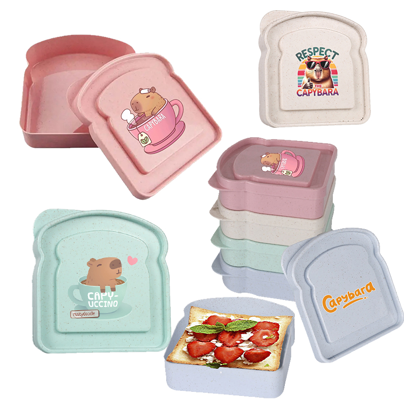 カピバラサンドイッチ食品保存ケースコンテナサラダフルーツスナ - Food Storage Containers のレビューと価格