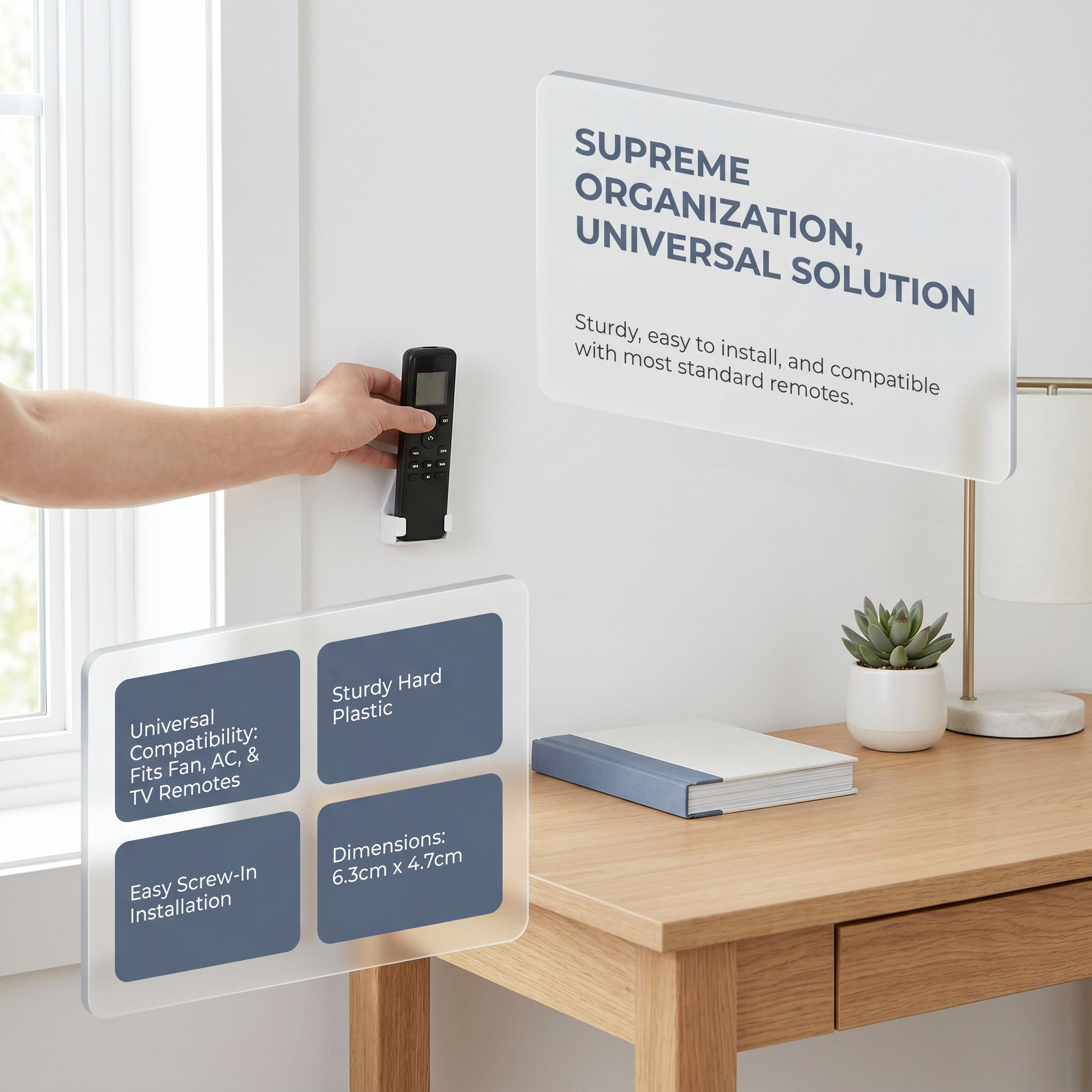 4個入りファンリモコンホルダー 壁掛け式プラスチックオーガナ - Food Storage Organizer のレビューと価格