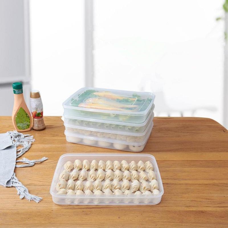 透明なキッチン収納ボックス 冷蔵庫オーガナイザー 食品グレー - Food Storage Square Containers のレビューと価格