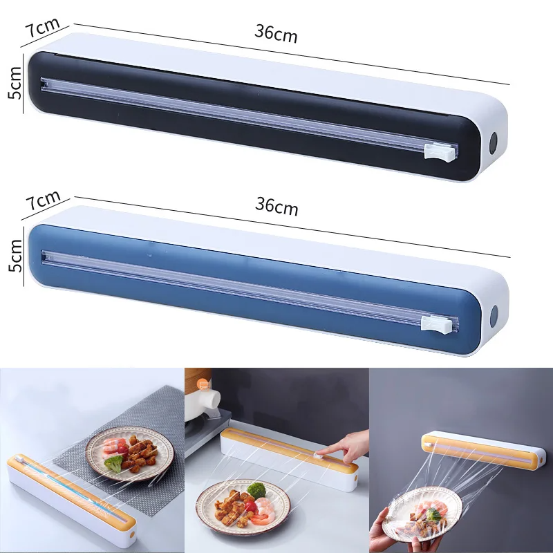食品フィルムディスペンサー カッター付き磁気プラスチックラッ - Food Storage Aluminum のレビューと価格