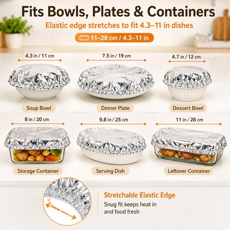 アルミホイル断熱カバー使い捨て食品カバーホイルフィルム鮮度保 - Food Storage Aluminum のレビューと価格