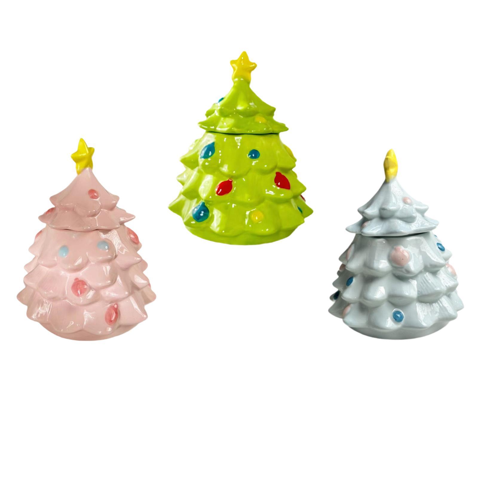 クリスマスツリーキャンディジャー かわいいクリスマスキャンデ - Xmas Food Storage Containers のレビューと価格