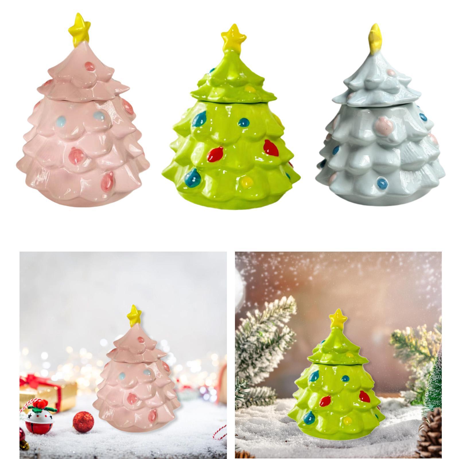 クリスマスツリーキャンディジャー かわいいクリスマスキャンデ - Xmas Food Storage Containers のレビューと価格