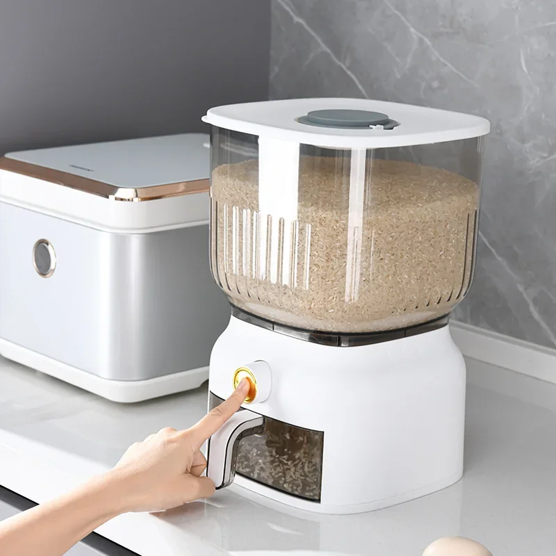 10KG キッチン米びつ収納ボックス シリアルディスペンサー - Food Storage Acrylic Containers のレビューと価格