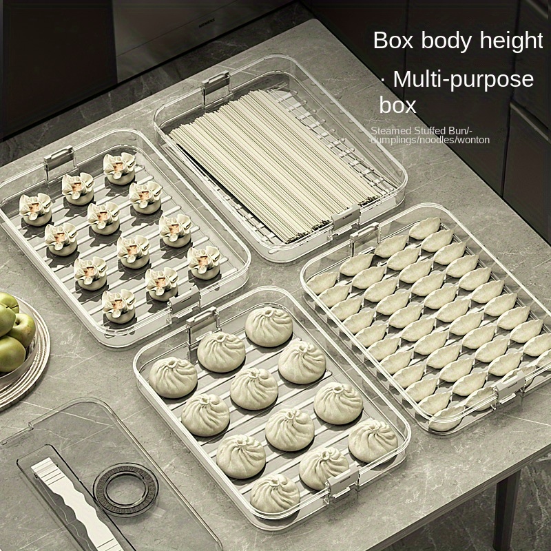 餃子収納ボックス、大容量多層冷凍庫クイック食品保管冷蔵庫密閉 - Food Storage Aluminum のレビューと価格