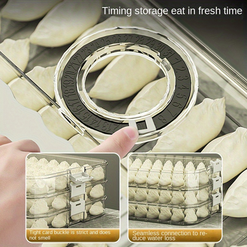 餃子収納ボックス、大容量多層冷凍庫クイック食品保管冷蔵庫密閉 - Food Storage Aluminum のレビューと価格