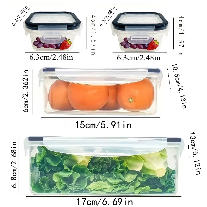8個セットには、4つの容器と4つの蓋が含まれています。気密食 - Food Storage Containers B&M のレビューと価格