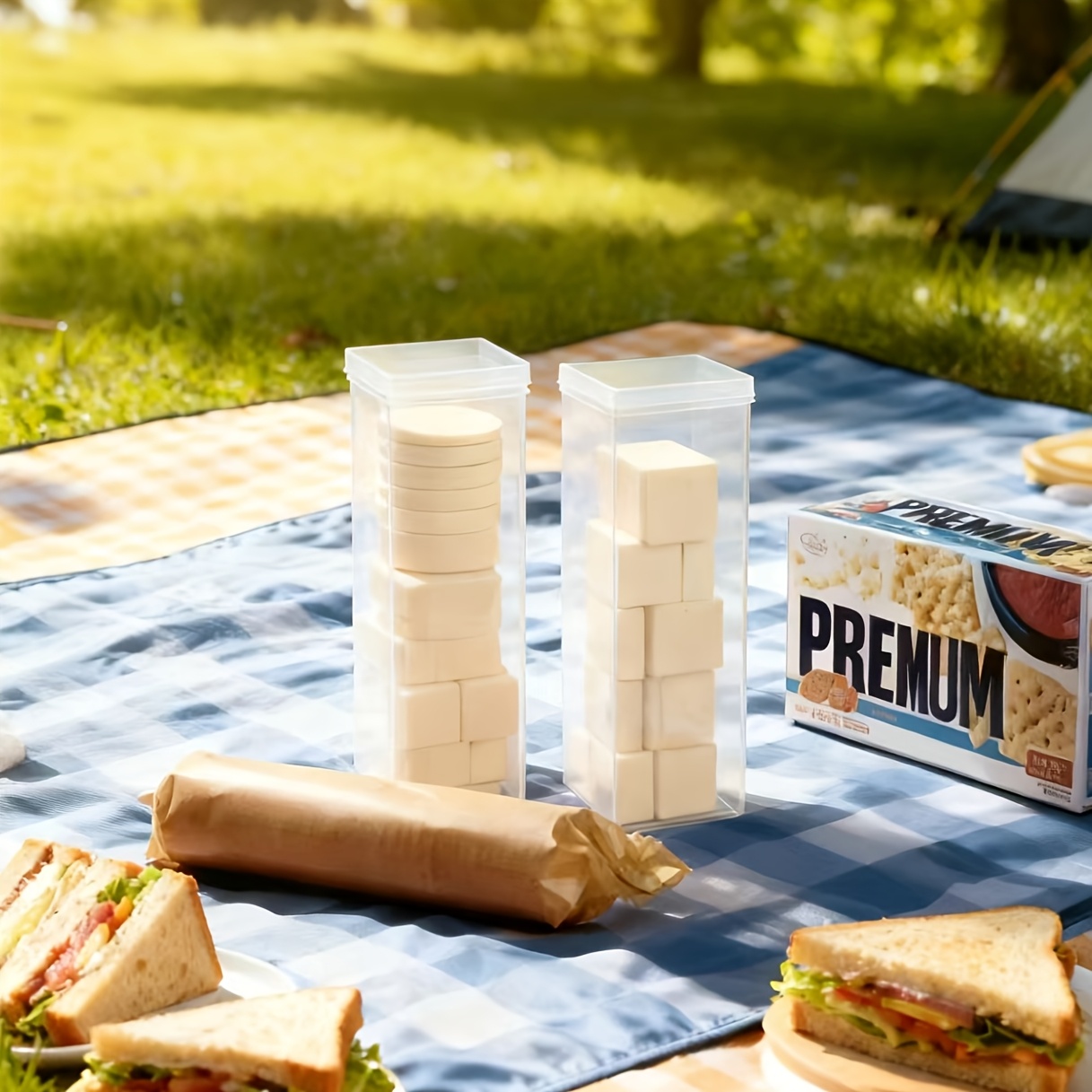 透明な長方形の密閉食品保存容器（蓋付き）- 再利用可能なプラ - Food Storage Square Containers のレビューと価格