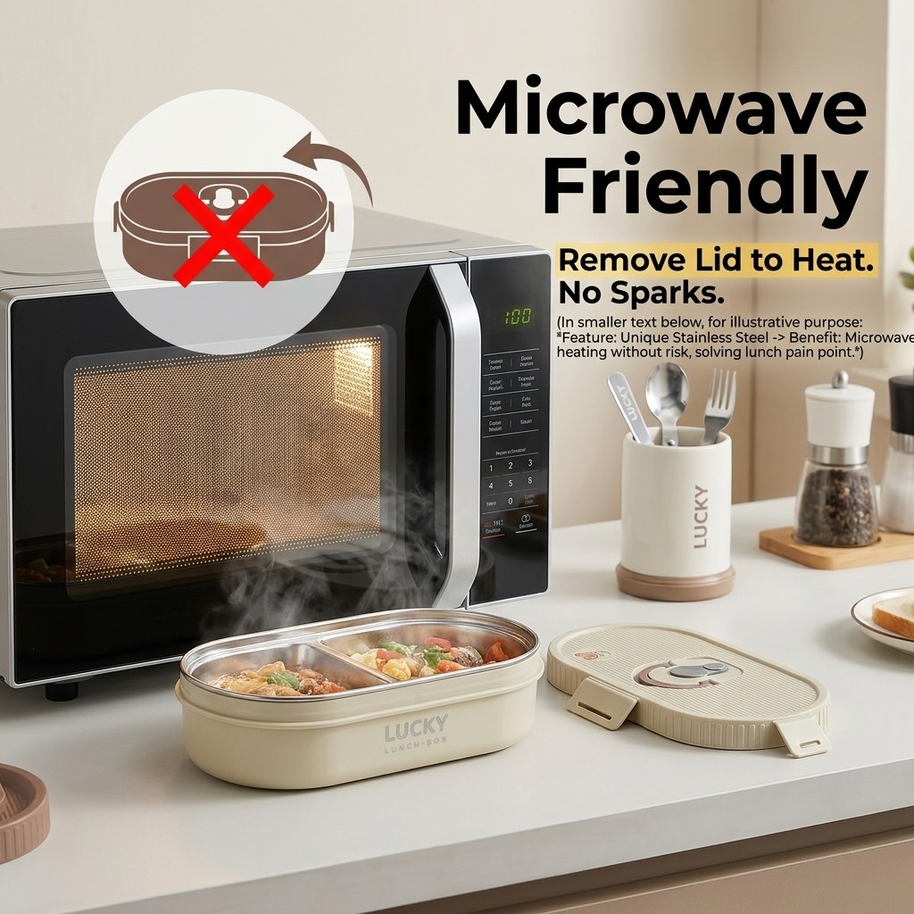 電子レンジ対応 304ステンレス製弁当箱セット、漏れ防止ポー - Food Storage Containers B&M のレビューと価格