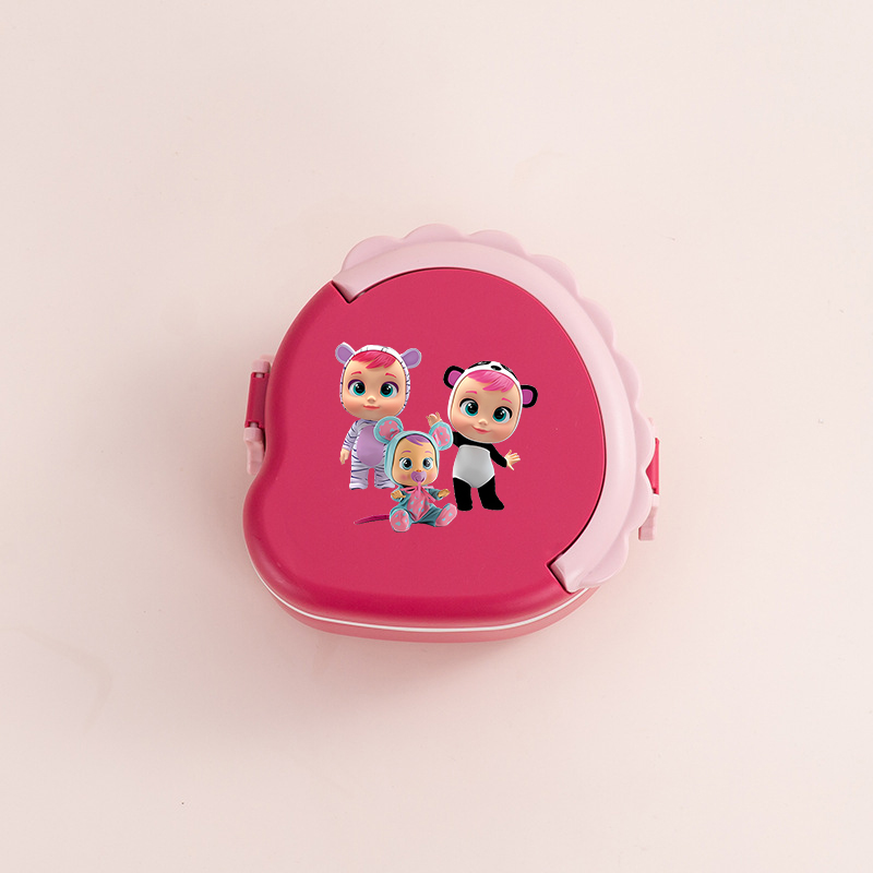 泣いている赤ちゃん女の子ポータブル弁当箱密閉弁当箱2層格子電 - Xmas Food Storage Containers のレビューと価格