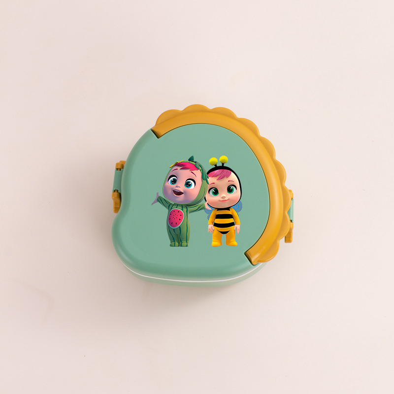 泣いている赤ちゃん女の子ポータブル弁当箱密閉弁当箱2層格子電 - Xmas Food Storage Containers のレビューと価格