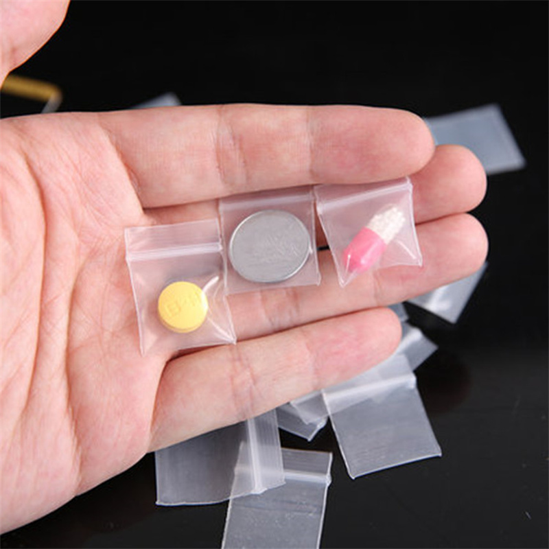 100 個透明ミニ小型プラスチックジッパーバッグロック再密封 - Food Storage Zip Lock Bags のレビューと価格