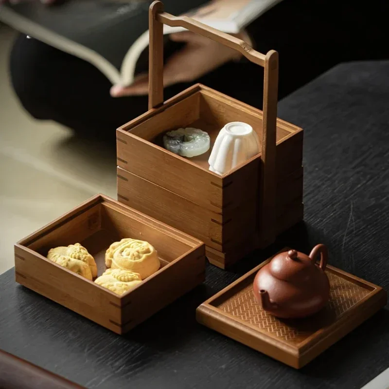 竹製収納バスケット伝統的な中国の果物と茶葉用の食品容器文化茶 - Food Storage Acrylic Containers のレビューと価格