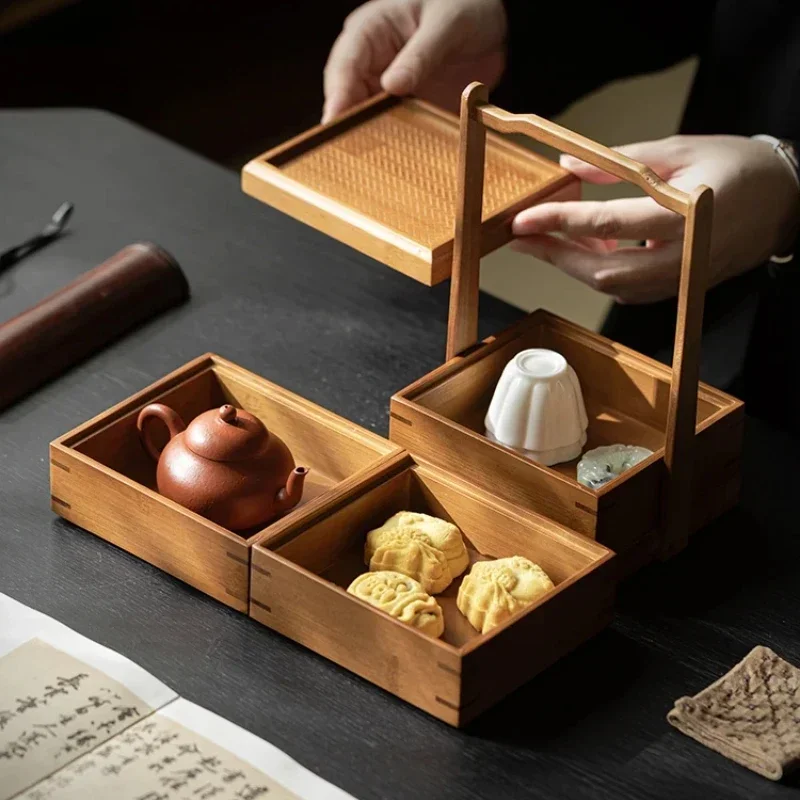 竹製収納バスケット伝統的な中国の果物と茶葉用の食品容器文化茶 - Food Storage Acrylic Containers のレビューと価格