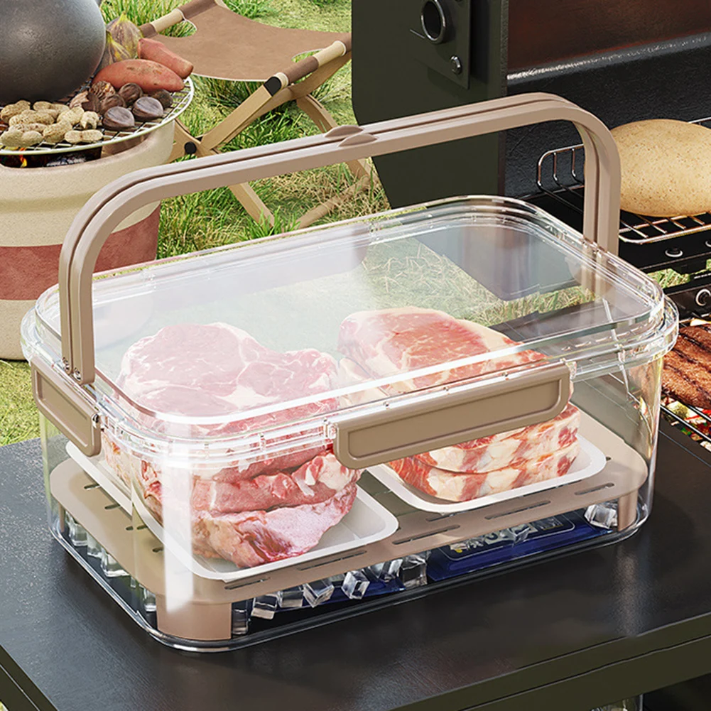 ポータブル食品保存容器 大容量 気密鮮度ボックス 排水プレー - Food Storage Large Plastic Containers のレビューと価格