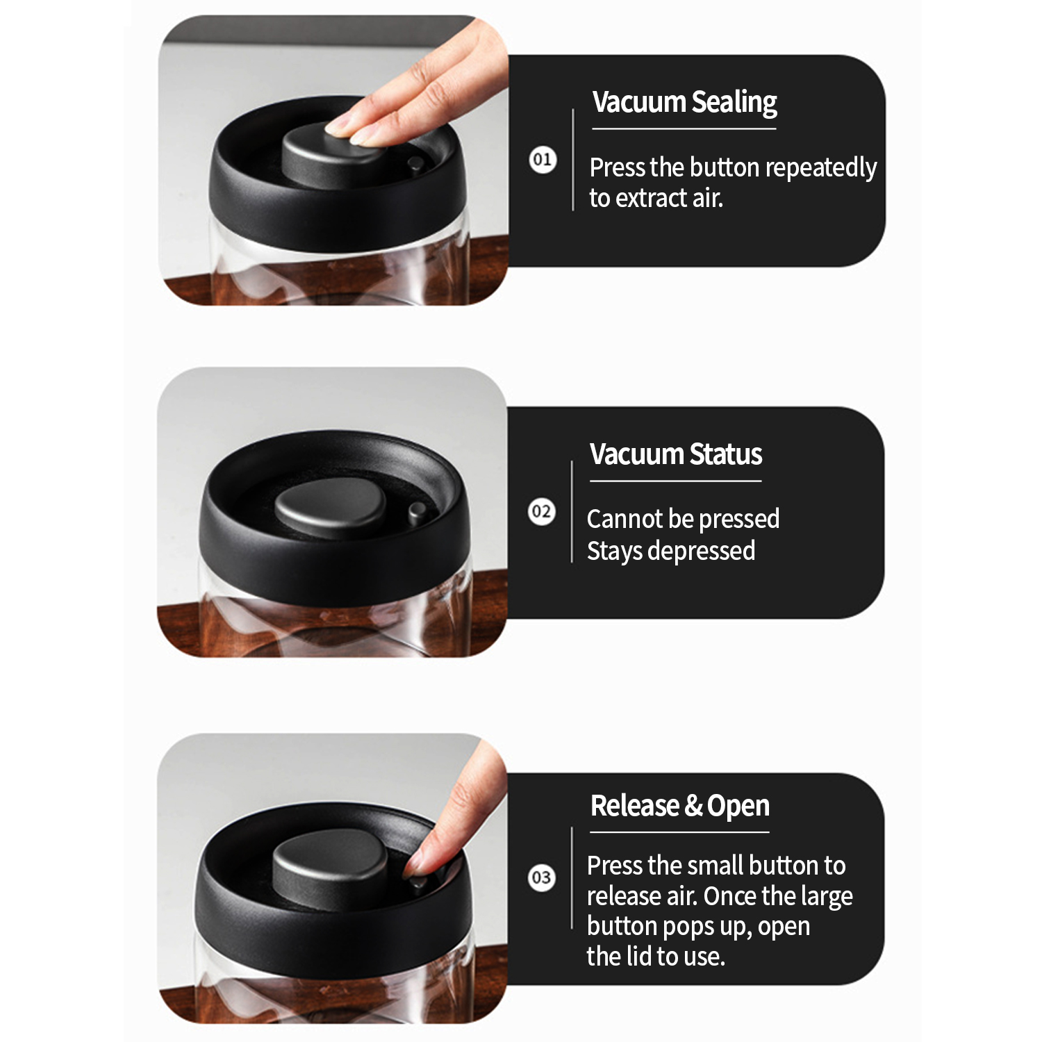 OANKR 真空コーヒーキャニスター 500ml 900ml - Food Storage Containers Glass のレビューと価格