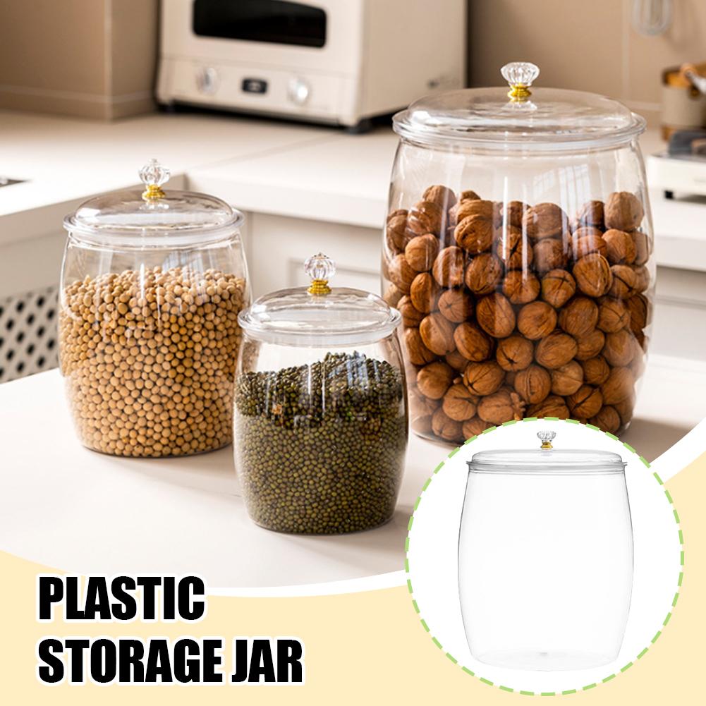 大型透明プラスチック密閉ジャー、気密蓋付き食品保存容器（クッ - Food Storage Containers のレビューと価格