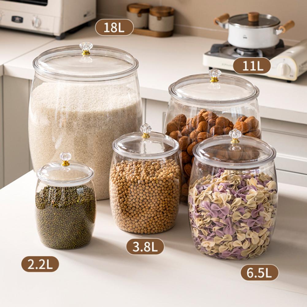 大型透明プラスチック密閉ジャー、気密蓋付き食品保存容器（クッ - Food Storage Containers のレビューと価格