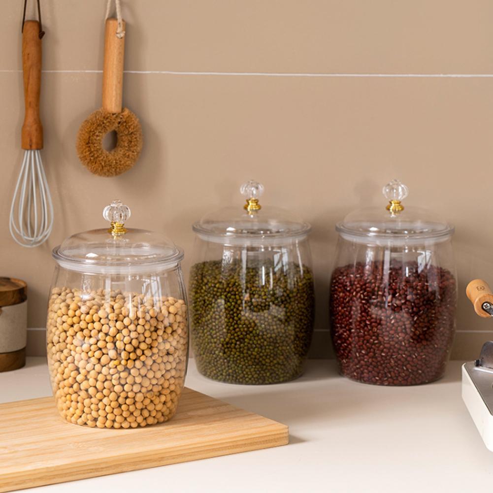 大型透明プラスチック密閉ジャー、気密蓋付き食品保存容器（クッ - Food Storage Containers のレビューと価格