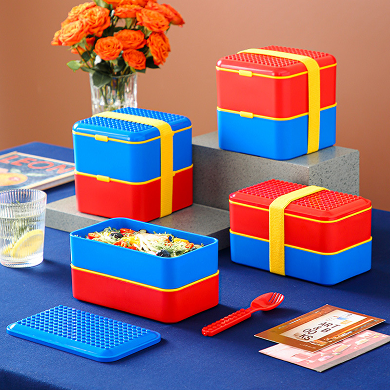 面白い密閉型ランチ弁当箱セットDIYカラービルディングブロッ - Food Storage Building のレビューと価格