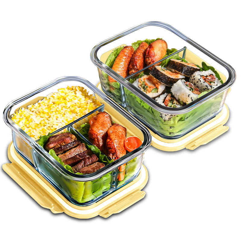 ガラス製鮮度保持容器 高硼珪酸耐熱電子レンジ弁当箱 冷蔵庫専 - Food Storage Containers Glass のレビューと価格