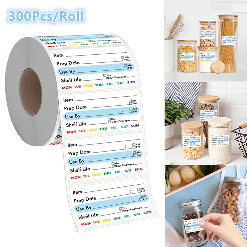 300 個/ロール日付ラベル自己粘着ステッカーキッチン日付食 - Food Storage Expiration Dates のレビューと価格