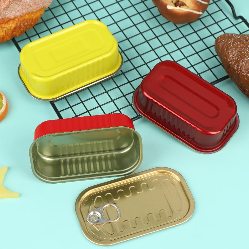 2個入り 空のミニ缶 密封食品缶 プルリング付き蓋 金属製  - Food Storage Organizer のレビューと価格