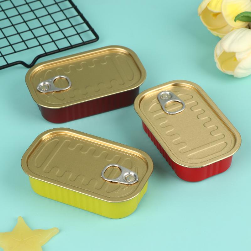 2個入り 空のミニ缶 密封食品缶 プルリング付き蓋 金属製  - Food Storage Organizer のレビューと価格