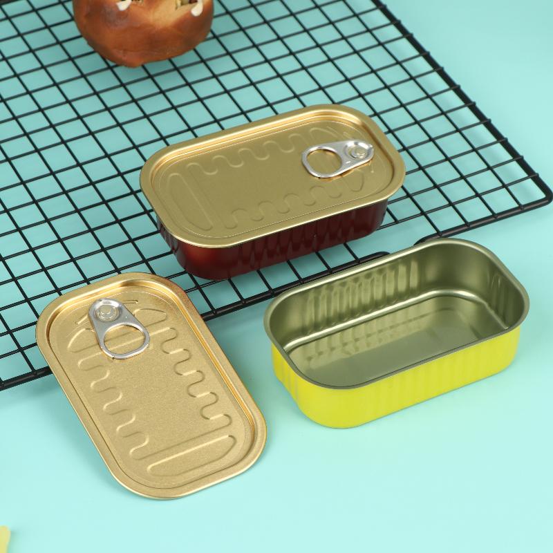 2個入り 空のミニ缶 密封食品缶 プルリング付き蓋 金属製  - Food Storage Organizer のレビューと価格