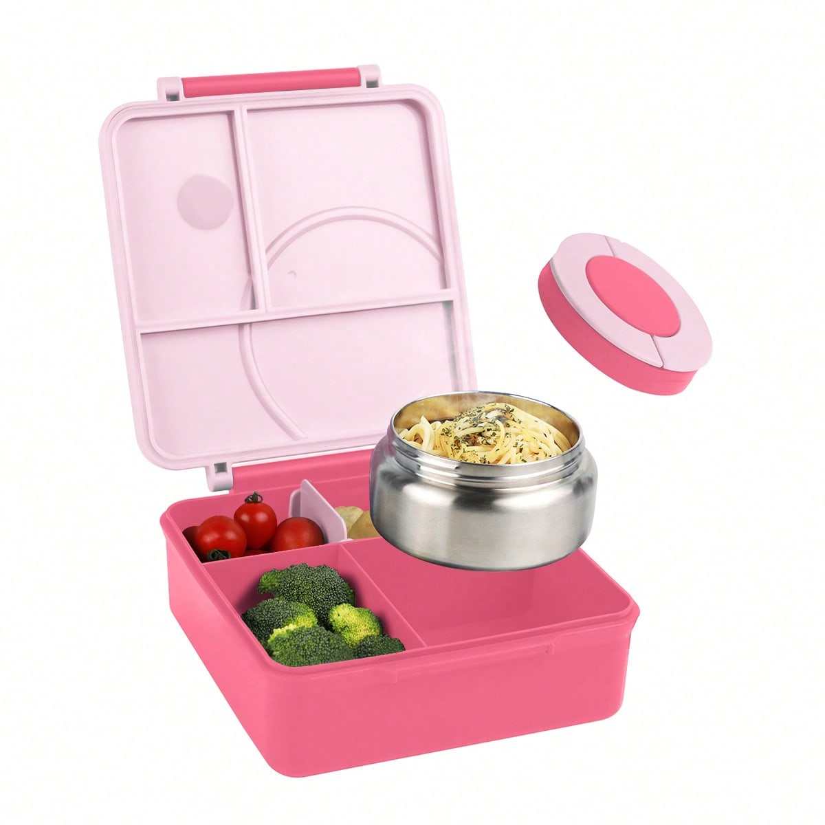 漏れ防止弁当箱 モダンでかわいい子供用食品保存容器 ピンク  - Food Storage Acrylic Containers のレビューと価格