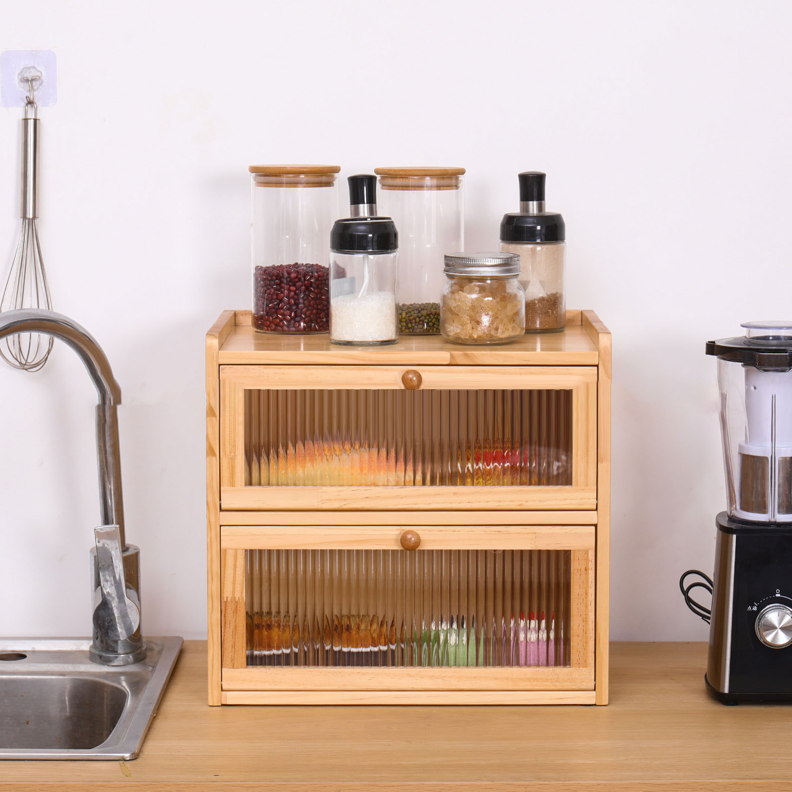 パン箱 自家製パン収納ボックス キッチンカウンター用 二層式 - Food Storage Acrylic Containers のレビューと価格